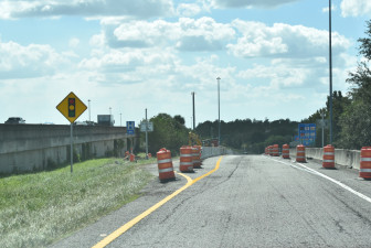 On the southbound I-75 exit ramp to CR 54 (10-21-2026 photo)