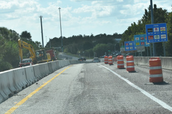 On the southbound I-75 exit ramp to CR 54 (10-21-2026 photo)