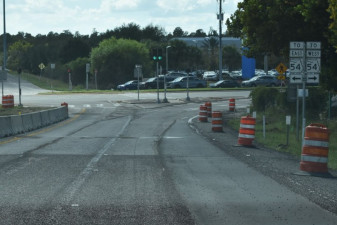 On the southbound I-75 exit ramp to CR 54 (10-21-2026 photo)