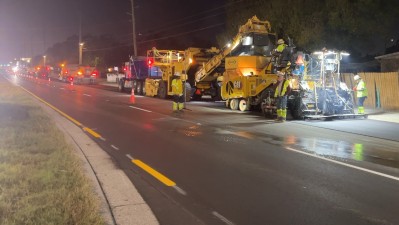 SR 574 (Dr Martin Luther King Jr Boulevard) paving operations from 69th Street to Queen Palm Drive Photo April 2026