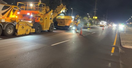 SR 574 (Dr Martin Luther King Jr Boulevard) paving operations from 69th Street to Queen Palm Drive Photo April 2026