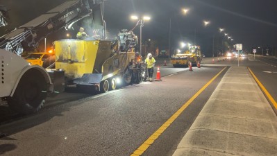 SR 574 (Dr Martin Luther King Jr Boulevard) paving operations from 69th Street to Queen Palm Drive Photo April 2026