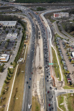 Looking west over SR 56 approaching I-75 - widening SR 56 and realigning interchange ramps (2/15/2021 photo)