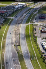 Looking west at construction in the median of SR 56, west of I-75 (May 19, 2020 photo)