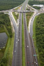 Looking north over I-75 at the SR 56 interchange (6/15/2021 photo)