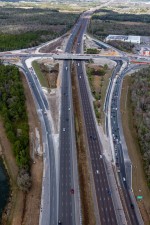 Looking north over I-75 at the SR 56 interchange (2/17/2022 photo)